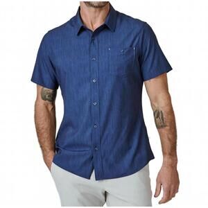 NEW 7DIAMONDS pisco short sleeve shirt in navy